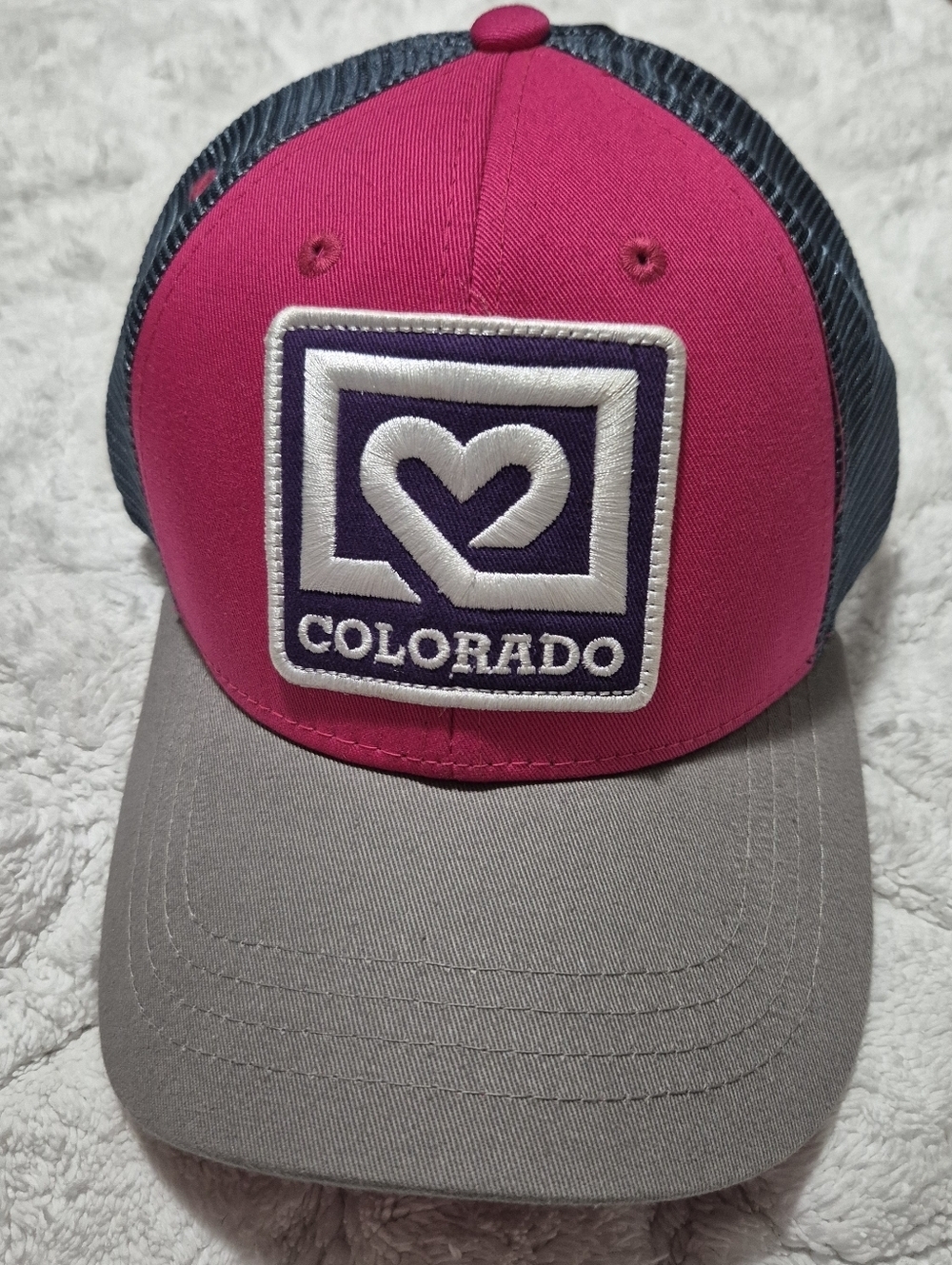 NWT Colorado Patch Trucker Hat - Hot Pink & Gray
